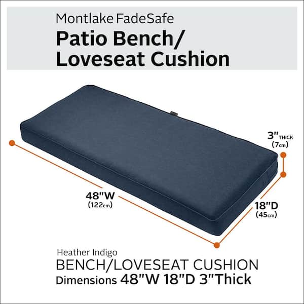 Classic Accessories Montlake FadeSafe Heather Indigo 48 in. x 18