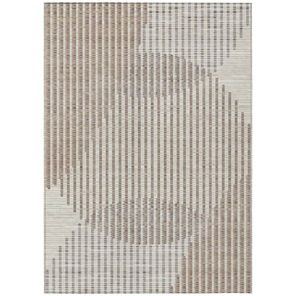 Chantille Machine Washable Indoor/Outdoor Abstract ACN1001 Beige 9 ft. x 12 ft. Area Rug