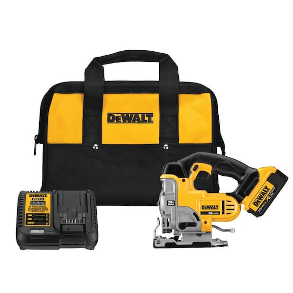 20V MAX Lithium-Ion Cordless Jig Saw with (1) 20V 4.0Ah Battery and (1) 20V MAX Premium 6.0Ah Battery Pack