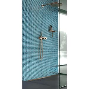 Celestial Glossy Skobeloff Green 12 in. x 12 in. Glass Mosaic Wall and Floor Tile (20 sq. ft./case) (20-pack)