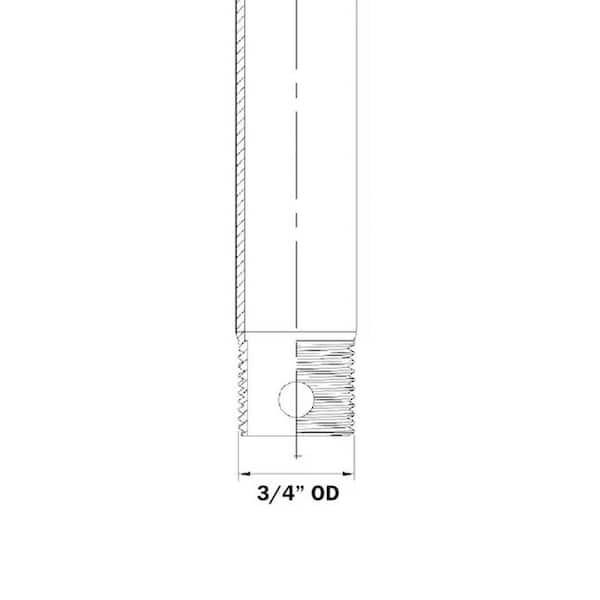 Pancake 24 in. Distressed Koa Extension Downrod Pancake 24 in. Distressed Koa Extension Downrod
