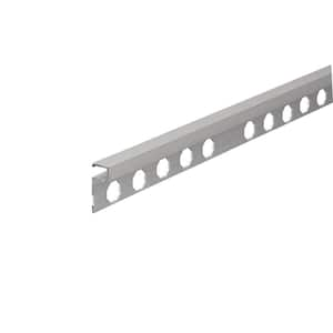 Emac Novolistel 3 Matt Silver 3/8 in. x 98-1/2 in. Aluminum Tile Edging ...