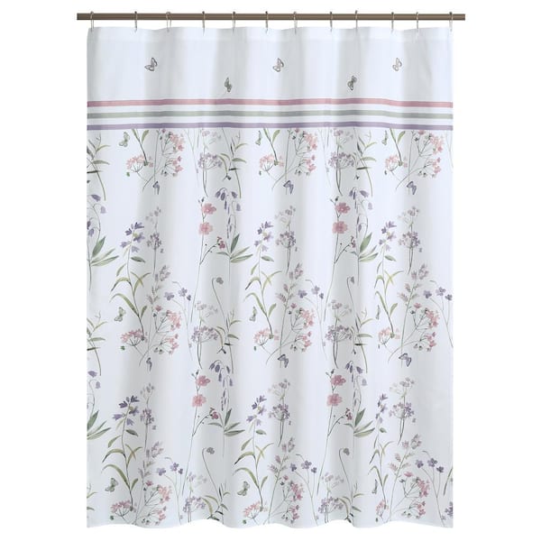 Nola Lilac Polyester Shower Curtain 72 x 70 in.