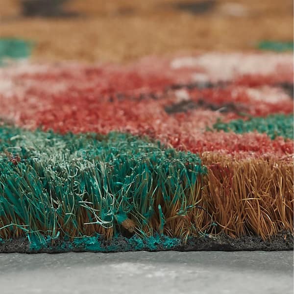 Welcome Multi-color 18 in. x 30 in. Coir Outdoor Door Mat