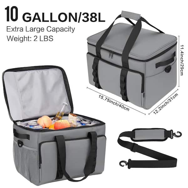 40 qt. Insulated Collapsible Soft-Side Cooler Over 12-Hours of Superior Insulation for Travel or Outdoor Activities 09528FPH051 - The Home Depot 40 qt. Insulated Collapsible Soft-Side Cooler Over 12-Hours of Superior Insulation for Travel or Outdoor Activities 09528FPH051 - The Home Depot
