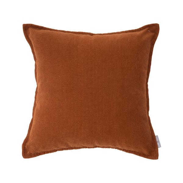 Washed Cotton Velvet Square Throw Pillow Light Brown - Threshold™