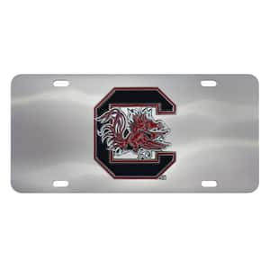 6 in. x 12 in. NCAA University of South Carolina Stainless Steel Die Cast License Plate