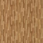 Oak Strip Butterscotch Wood Residential Vinyl Sheet Flooring 12ft. Wide x Cut to Length