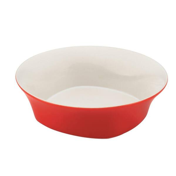 Rachael Ray Round and Square 10 in. Round Serving Bowl in Red