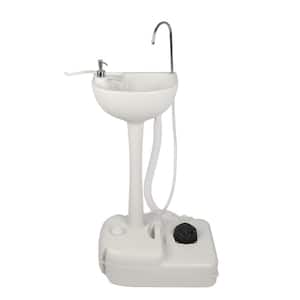 Portable 19 in. L White Outdoor Sink Hand Wash Basin