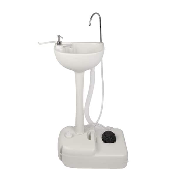 Portable 19 in. L White Outdoor Sink Hand Wash Basin