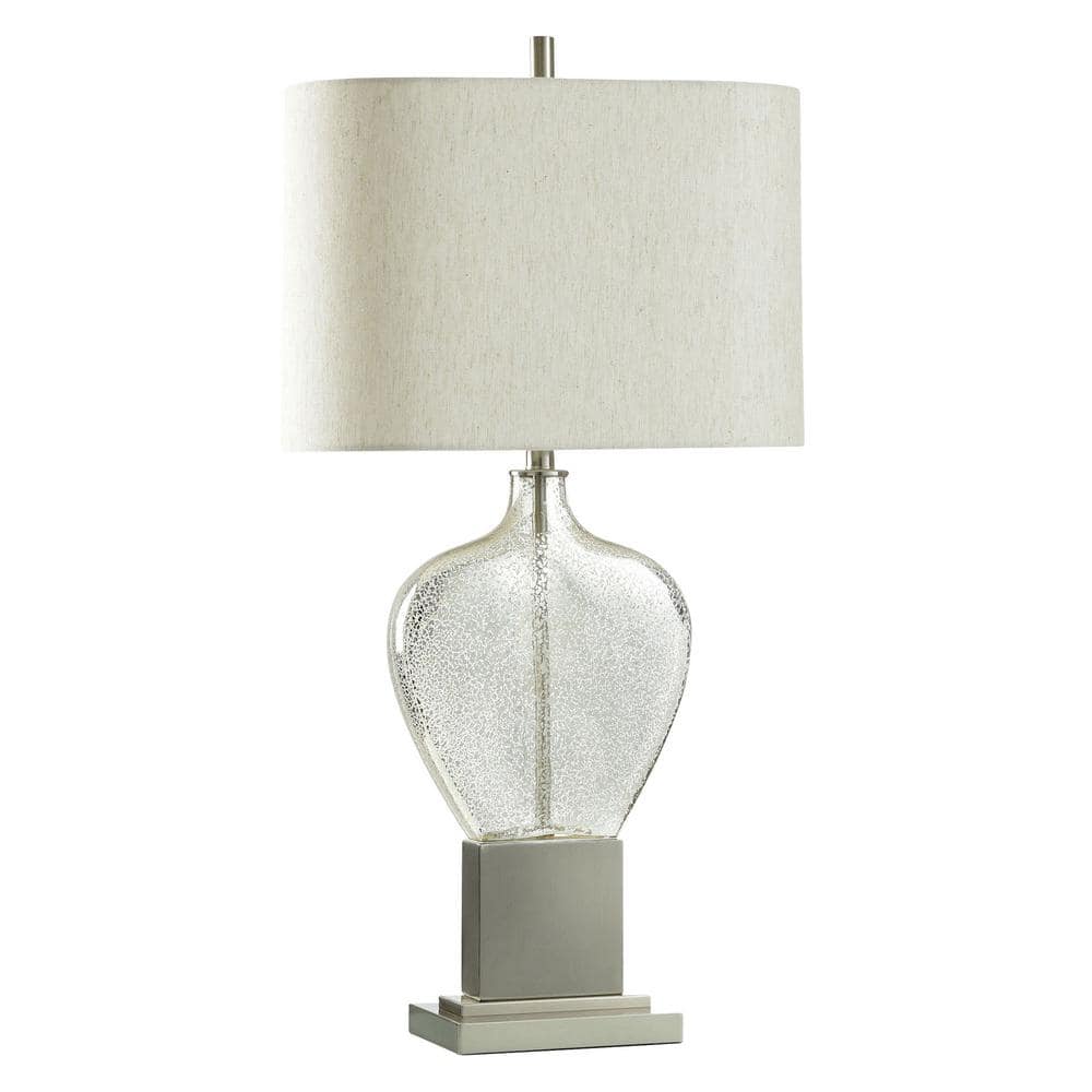34 in. Silver Transitional 1-Light Standard Floor Lamp for Living Room Linen Oval Shade price history on PriceWatchPro