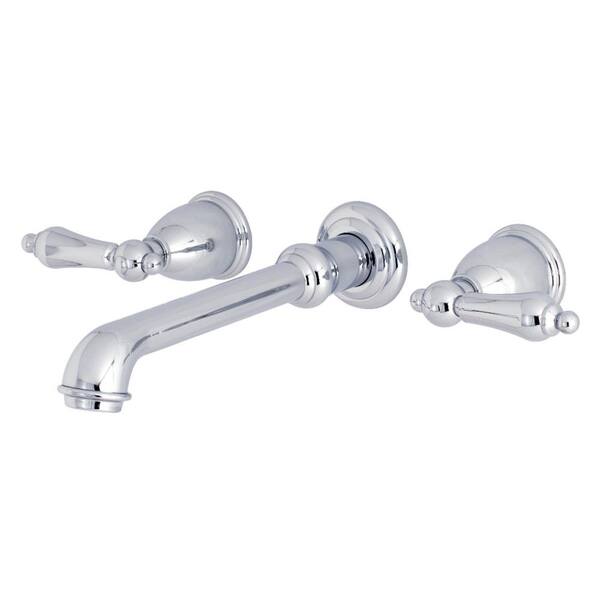 Kingston Brass English Country 2-Handle Wall-Mount Roman Tub Faucet Filler in Chrome