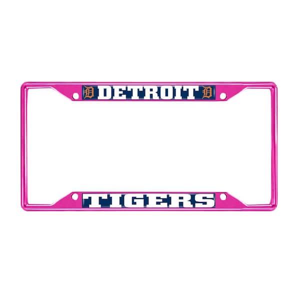 FANMATS Universal Fit MLB - Detroit Tigers License Plate Frame - Pink