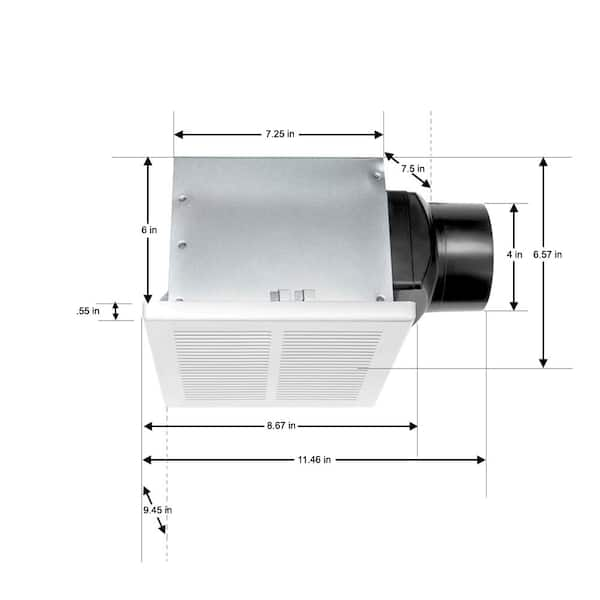 are all bathroom exhaust fans the same size