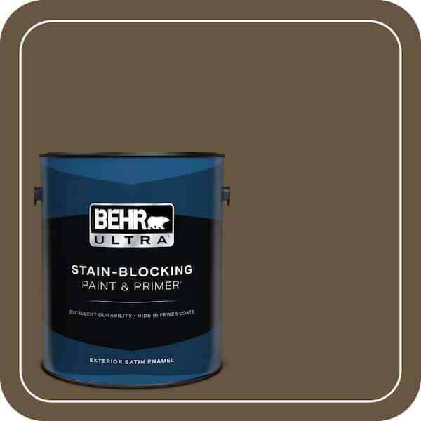 BEHR ULTRA 1 gal. #S-H-700 Burley Wood Satin Enamel Exterior Paint & Primer