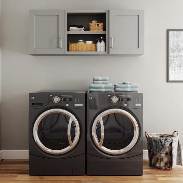 Richmond Vesuvius Gray Plywood Shaker Stock Ready to Assemble Wall Kitchen Cabinet Sft Cls 60 in W x 12 in D x 23 in H