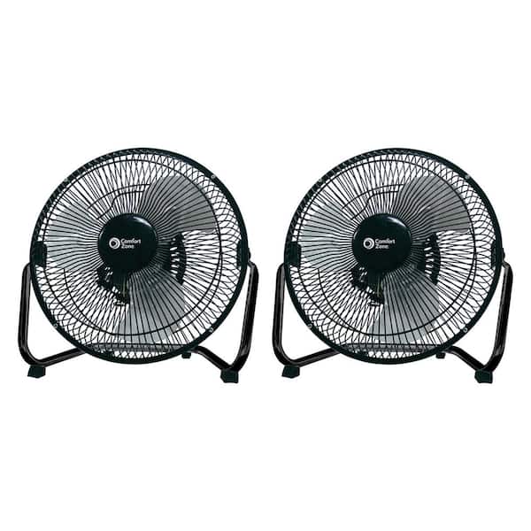 Comfort Zone 9 in. High-Velocity Cradle Fan (2-Pack)