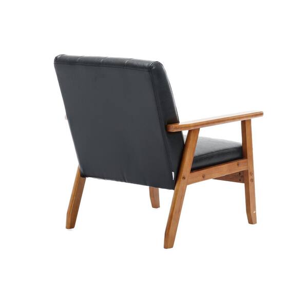 Peoria wood outlet arm chair black