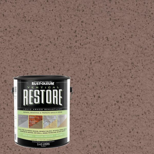 Rust-Oleum Restore 1-gal. Clay Vertical Liquid Armor Resurfacer for Walls and Siding