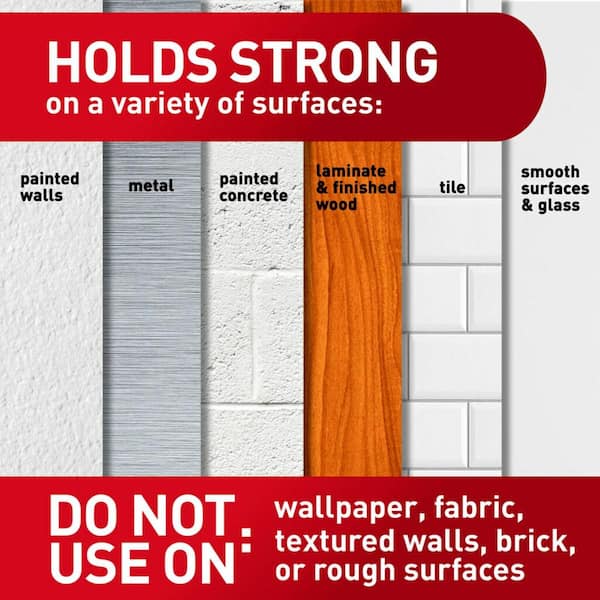 20 lbs. to 15 lbs. to 5 lbs. Black Picture Hanging Strip (16-Pack) (8 X-Large Pairs, 6 Large Pairs, 2 Medium Pairs)