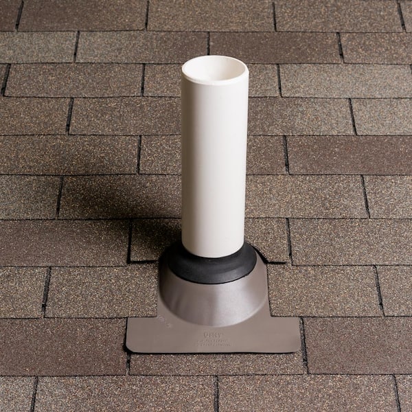 No-Calk 10-3/4 in. x 14-1/2 in. Galvanized Steel Drip Edge Vent Pipe Roof Flashing with 2-1/2 in. Diameter No-Calk 10-3/4 in. x 14-1/2 in. Galvanized Steel Drip Edge Vent Pipe Roof Flashing with 2-1/2 in. Diameter