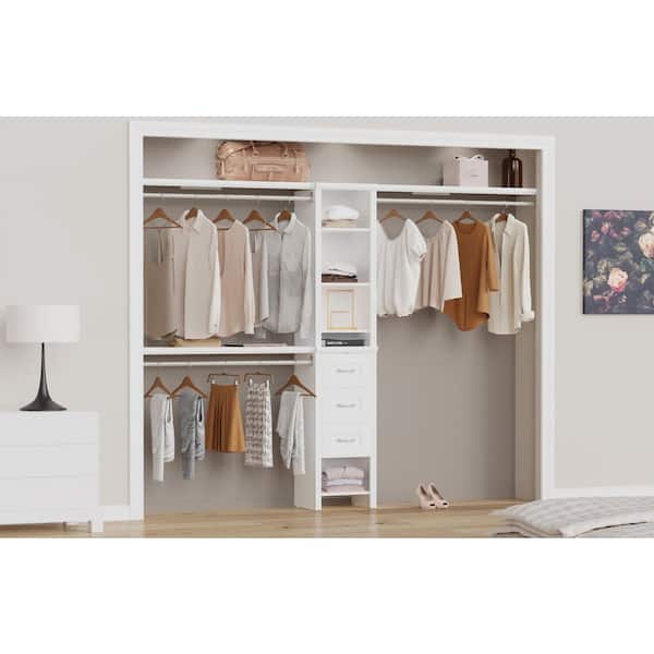 ClosetMaid Impressions 48.97-112.97 in. W White Adjustable 8-Shelf
