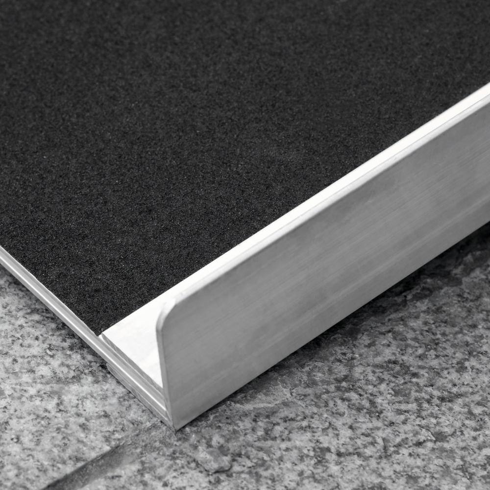 HOMCOM 3FT Folding Aluminum Wheelchair Ramp with Non-Slip Surface