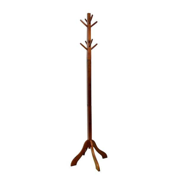 Unbranded Solid Acacia Wood Mahogany Hall Tree