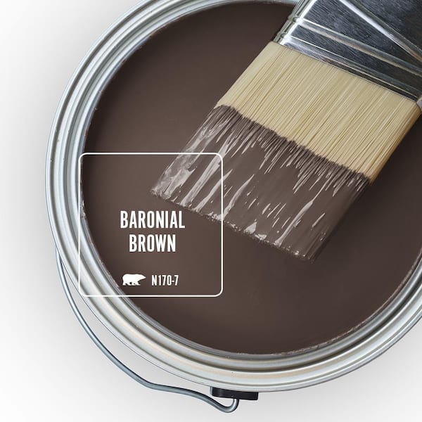 BEHR Premium Plus 1 gal. #N170-7 Baronial Brown Satin Enamel Low Odor Interior Paint & Primer