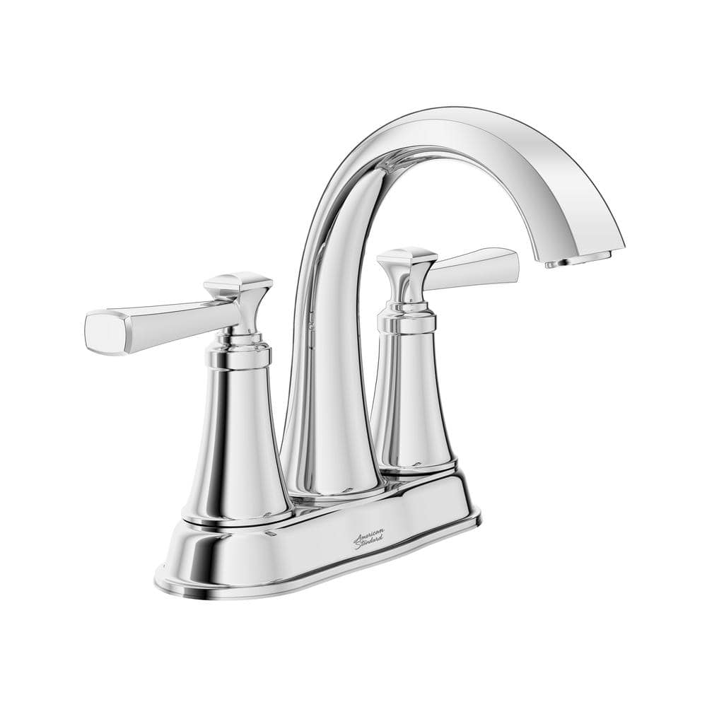 American Standard Rumson 4 In Centerset 2 Handle Bathroom Faucet In Polished Chrome 7417201002 The Home Depot