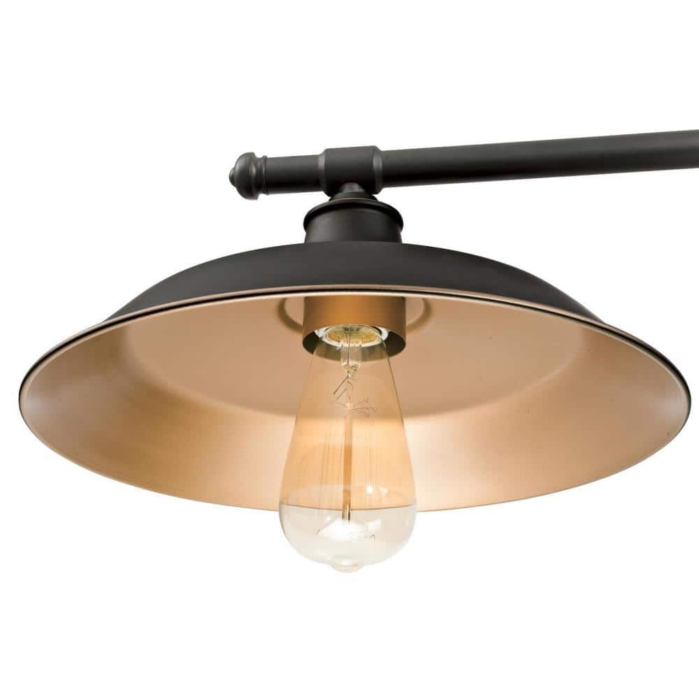 Vintage Farmhouse 59'' Oil Rubbed Bronze Island Pendant with Pulley System