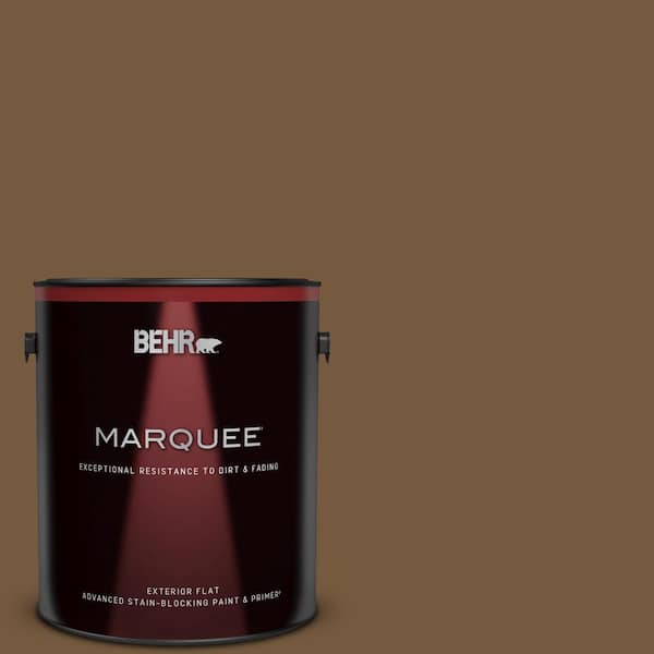 BEHR MARQUEE 1 gal. #290F-7 Wooden Cabin Flat Exterior Paint & Primer