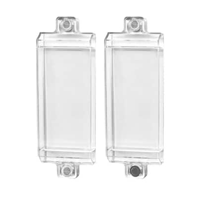 Clear Magnetic Rocker Light Switch Guards (2-Pack)