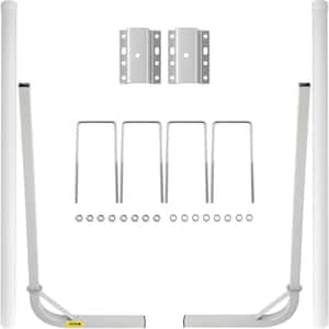 Boat Trailer Guide-on, 60 in. 2PCS Steel Trailer Post Guide ons, w/White PVC Tube Covers, Mounting Accessories Included
