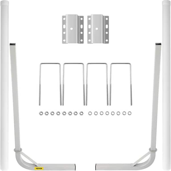 VEVOR Boat Trailer Guide-on, 60 in. 2PCS Steel Trailer Post Guide ons, w/White PVC Tube Covers, Mounting Accessories Included
