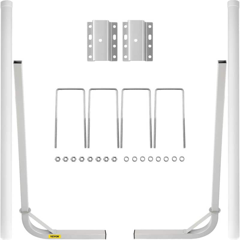 Boat Trailer Guide-on, 60 in. 2PCS Steel Trailer Post Guide ons, w/White PVC Tube Covers, Mounting Accessories Included