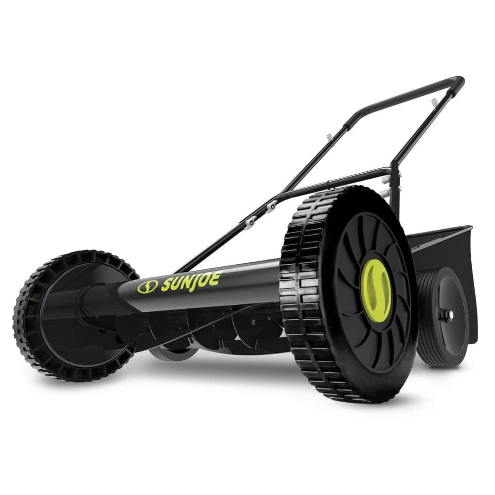 Sun Joe 20 in. Manual Push Walk Behind Reel Mower with Catcher