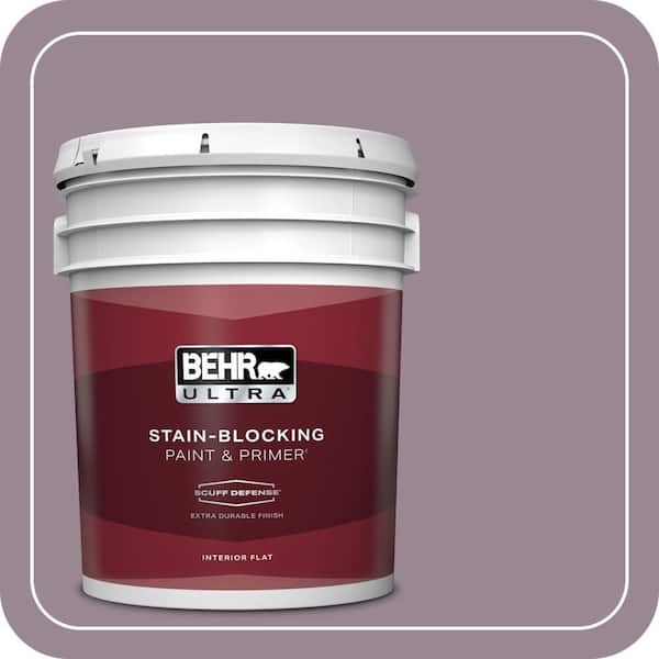 BEHR ULTRA 5 gal. #690F-5 Purple Mauve Extra Durable Flat Interior Paint & Primer