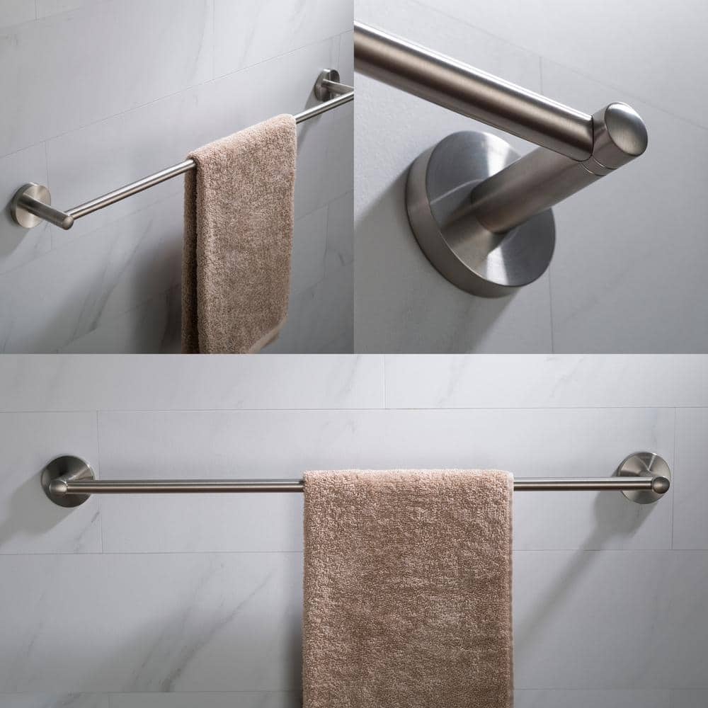 Elie Brushed Nickel 4-Piece Bathroom Hardware Set