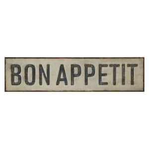 Bon Appetit Embossed Metal Decorative Sign