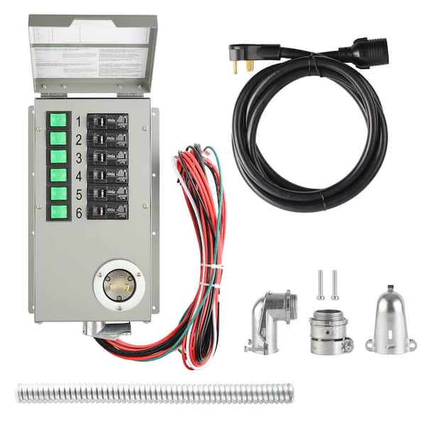NATURE'S GENERATOR ELITE 30 Amp 120V 6 Circuit Indoor Non-Automatic Power Transfer Switch Kit