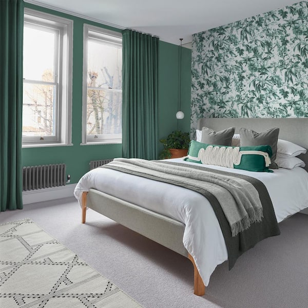 Arcane Garden Verdigris Green Wallpaper