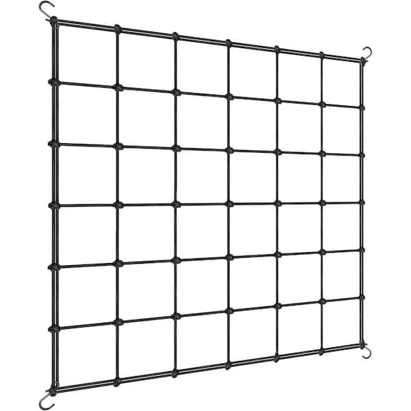 ATENGNES 4 ft. x 4 ft. Elastic Trellis Netting with 4-Hooks for Climbing Plants, Vegetables, Fruits, and Flowers