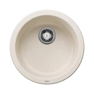 Rondo Granite Composite 18 in. Drop-in/Undermount Bar Sink in Soft White