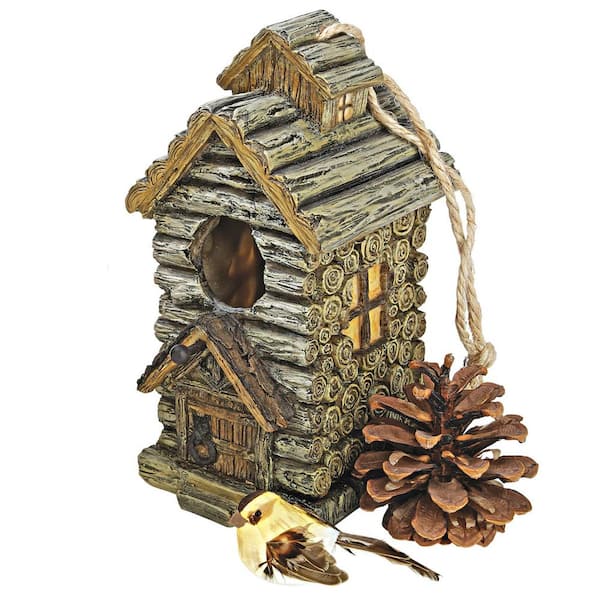 Backwoods Polyresin Cabin Multi-Species Bird House