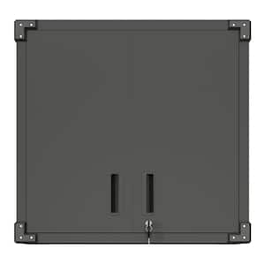 29.53 in. W x 11.81 in. D x 30.31 in. H Black Garage/Bathroom Storage Wall Cabinet with 2 Locking Door for Garage