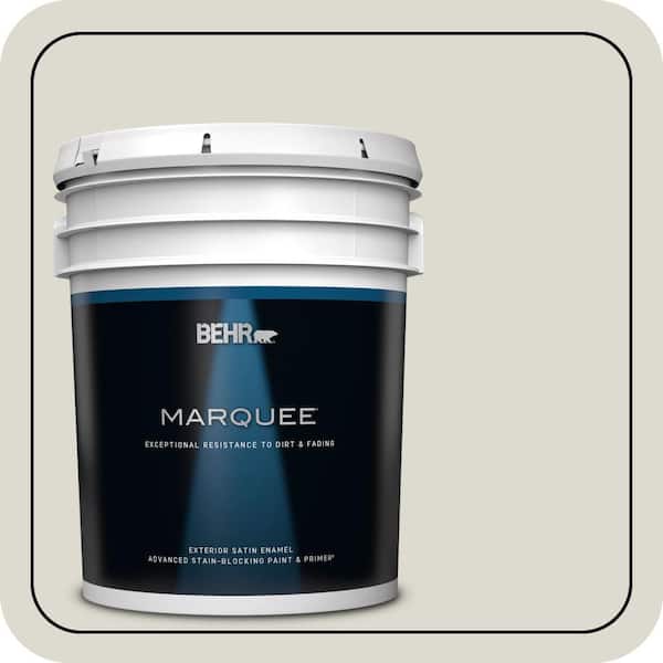 BEHR MARQUEE 5 gal. #790C-2 Silver Drop Satin Enamel Exterior Paint & Primer