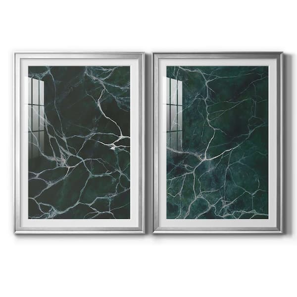Wexford Home Jade Marble I By Wexford Homes 2-Pieces Framed Abstract Paper Art Print 30.5 in. x 42.5 in.
