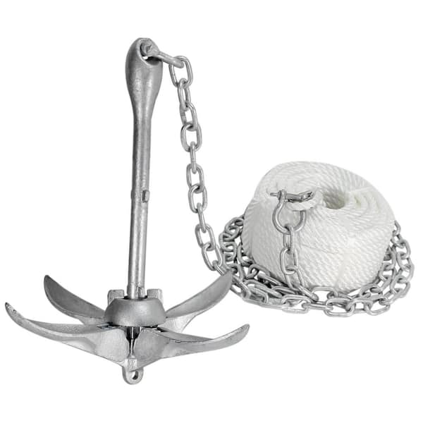 Extreme Max 5.5 lbs. BoatTector Complete PWC Grapnel Anchor Kit with Rope and Marker Buoy